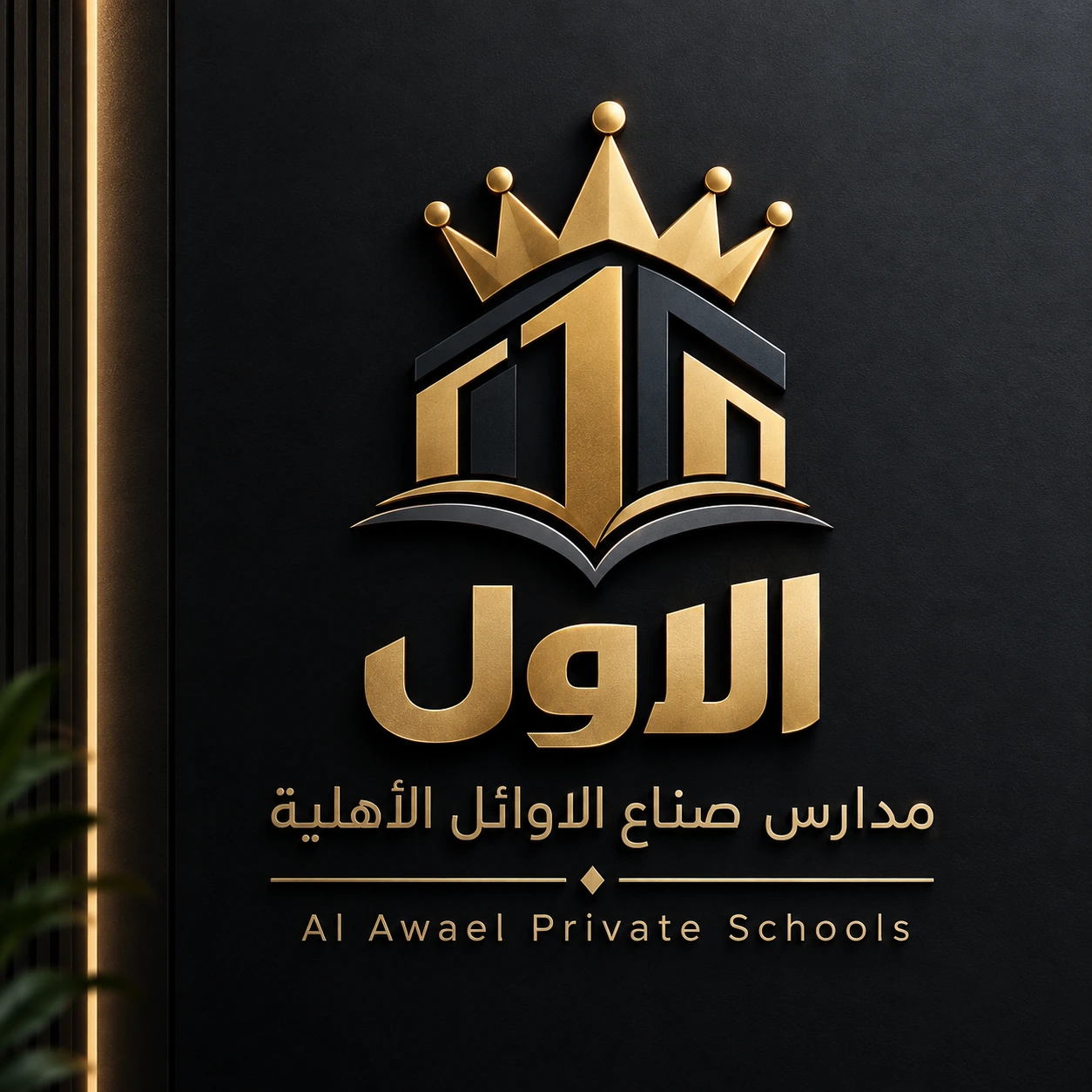 شعار المدرسة الداكن